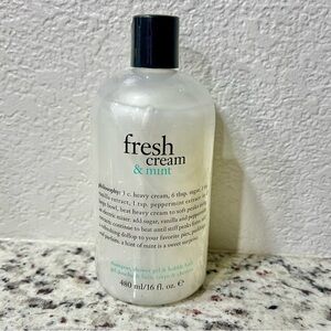 Philosophy Fresh Cream & Mint Shampoo,‎ Shower Gel & Bubble Bath 480/ml 16oz New